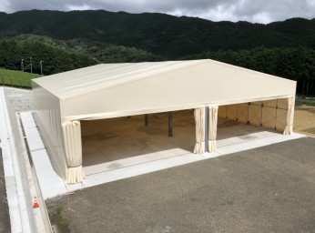 大型テント倉庫（開口スライドカーテン）